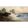 thumbnail image 2 of Edward Theodore Compton 24x15 Gold Ornate Framed and Double Matted Museum Art Print Titled - The Faraglioni Rocks off the Coast of Capri (1874), 2 of 4