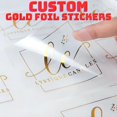 thumbnail image 1 of Pegatinas de logotipo personalizadas, Lámina transparente de oro y plata, pegatinas de logotipo de negocios, pegatinas de boda, lote de 100 unidades, 1 of 3