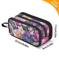 thumbnail image 4 of FORMRS Pencil Case with 3 Compartments Zipper Pouch, Elementary School Level and up, Soft Pinks Flowers, 4 of 8