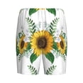 thumbnail image 4 of Rocae Sunflowers (2) for Men's Soft Sleep Pajama Shorts, Waistband and Pockets, 4 of 9