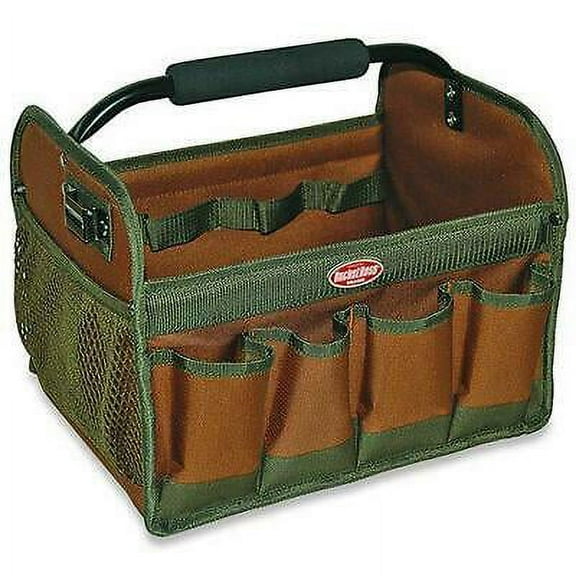 Bucket Boss 70012 Gatemouth Hard Tote Tool Bag, 20 Pockets