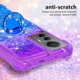 thumbnail image 4 of Clear Case for Xiaomi 12 Lite (Not Xiaomi 12) with Kickstand for Girls Women, Floating Liquid Holographic Sparkle Glitter Case Bling Gradient Quicksand Cover for Xiaomi 12 Lite JB Purple Navy, 4 of 14