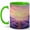 Green, variant on Lavender Field Sunrise 11oz Ceramic Mug, Purple Floral Landscape Cup