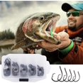 thumbnail image 2 of UCEC Stronger High Carbon Steel Fishing Hooks, 4-8", 2 of 6