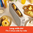 thumbnail image 3 of 2 Slice Slim Toaster,6 Setting Shade Control with Reheat & Cancel Buttons, Fits sourdough, 10” Long Slot, Anti Jam & Auto Shutoff, 900 Watt, Blossom, 3 of 4