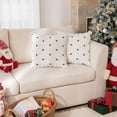 thumbnail image 7 of Set Of 2 Christmas Tree Throw Pillow Covers 18x18 Faux Wool Sofa Decor For Holiday Bedding Porch Decorations Living Room Farmhouse Christmas, 7 of 7
