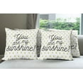 thumbnail image 6 of Ambesonne White Throw Pillow Cover 4 Pack, Romantic Green Droplets, 18", Mustard White, 6 of 7