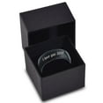thumbnail image 3 of Tungsten I Love You 3000 Engraved Quote Band Ring 8mm Men Women Comfort Fit Black Dome Polished, 3 of 4