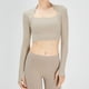 thumbnail image 2 of Traje de Yoga y baile para mujer, Top deportivo con almohadilla en el pecho, camisa de manga larga, Pra Speed Up, corto, elegante, cinturón pequeño para gimnasio, 2 of 5