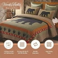 thumbnail image 2 of Regal Comfort Virah Bella Collection - Phyllis Dobbs - 3 Piece Bear and Paw Patchwork Cabin Lodge Quilt Set - Full/Queen Size, 2 of 3