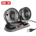 thumbnail image 2 of 5V 12V 24V Car Fan Cooling Car Fan Dual Head Usb Car Fan 2 Speeds Adjustable Auto Cooler Air Fan Car Accessories Wind Regulation qym unisex, 2 of 2