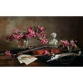 thumbnail image 2 of Morozov, Andrey 24x16 Gold Ornate Wood Framed with Double Matting Museum Art Print Titled - Still Life With Violin And Flowers, 2 of 4