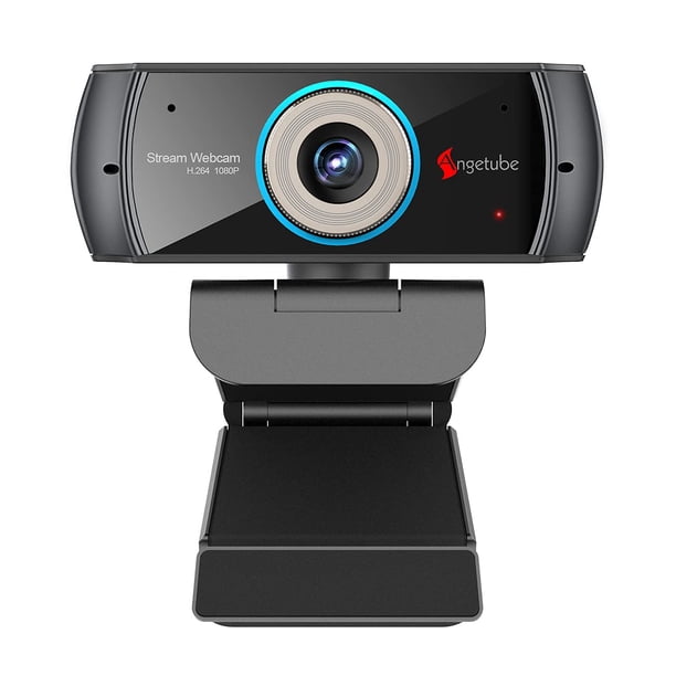 Cámara web Angetube para PC 1080P con micrófono. Cámara USB para videollamadas y grabación de videoconferencias, enseñanza en línea y reuniones de negocios. Compatible con computadoras de escritorio,