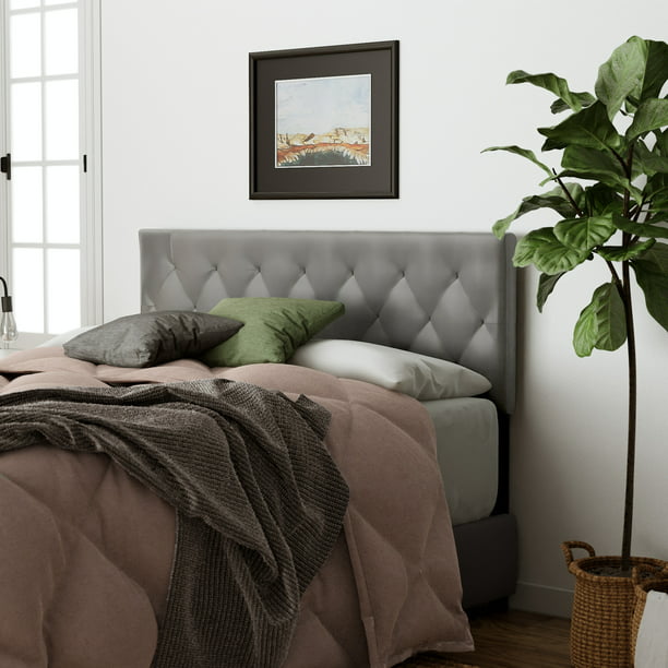 Rest Haven Contemporary Tufted Faux, Tufted Leather Headboard