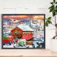 thumbnail image 3 of Pintura de diamante con cuentas cuadradas 5D DIY, Kit de pueblo nevado, decoración del hogar, 50x40cm, 3 of 9