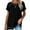 Black, variant on Vivianyo HD Women's Casual Short Sleeve T Shirts Basic Summer Tops Loose Solid Color Blouse White