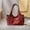 Red, variant on Womens Shoulder Bag Zipper Closure Hobo Handbag for Shopping Dating Vacation Brown