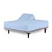thumbnail image 3 of Top split king sheets sets for adjustable beds, Half split king sheet sets for adjustable beds deep pocket, 32" Split Top king Sheets 400 Thread Count 100% Cotton (Half Split Fitted), Light Blue Solid, 3 of 10