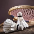 thumbnail image 1 of Training Badminton,3Pcs Durable Badminton Shuttlecocks White Badminton Shuttlecocks Precision Engineered, 1 of 12