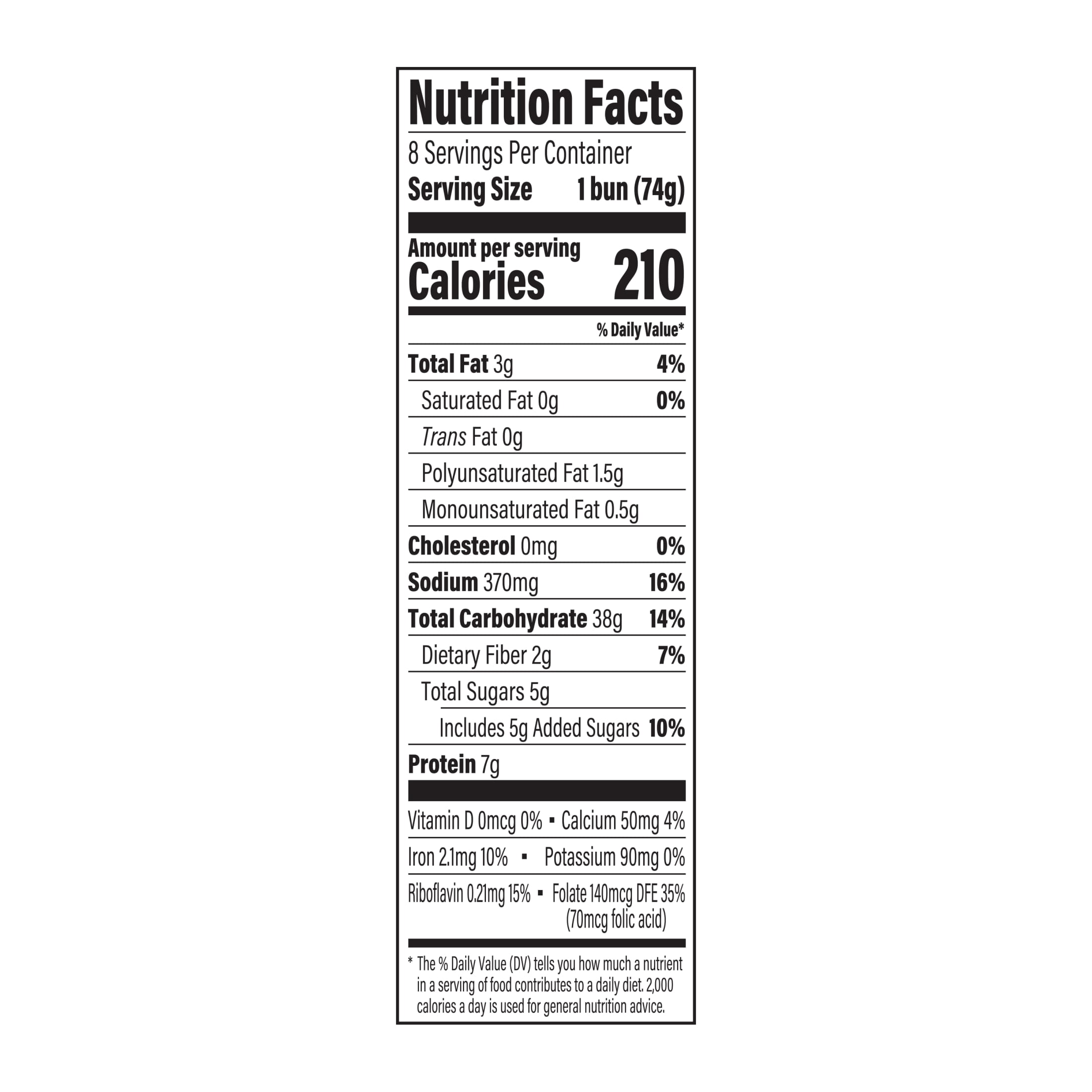Oroweat Potato Buns, 8 count, 21 oz