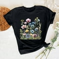 thumbnail image 6 of GaThRRgYP Women's Mother's Day Mama Short Sleeve T-shirt,Women Mother's Day Gift Mom Flower Print Short Sleeve Round Neck T-shirt Pattern Top Black S, 6 of 7