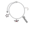 thumbnail image 2 of Delight Jewelry Silvertone Basketball Mom with Red Heart Silvertone Dream Big Charm Bracelet, 7.5+2" Extender, 2 of 4