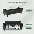 thumbnail image 2 of YOUDENOVA 60" Storage Bench for Bedroom Queen Leather Storage Bench with Button, Upholstered Bedroom Bench with Rolled Arms for Living Room, Entryway,Black, 2 of 6
