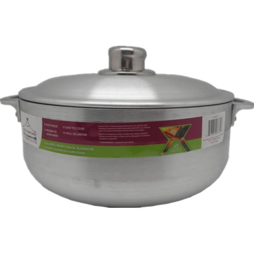 Wee's Beyond Heavy Guage Aluminum Round Dutch Oven with Aluminum lid