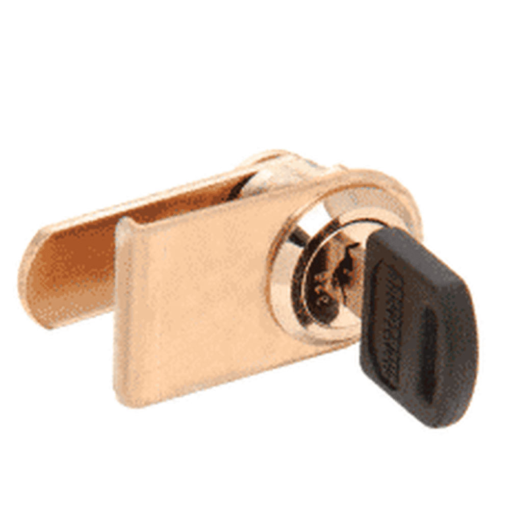 CRL LK20KA Brass Left Hand Lock for Swinging Glass Door Keyed