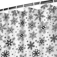 thumbnail image 3 of Black and White Christmas Snowflake Pattern Shower Curtain 72"x84" ,Bathroom Decorative Shower Curtains Set with 12 Hooks,Modern Waterproof Washable Shower Curtain, 3 of 6