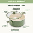 thumbnail image 4 of GreenPan Essence 10 Piece Ceramic Nonstick Cookware Set, Sage Green, 4 of 8