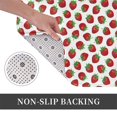 thumbnail image 6 of Sikiie Hand Drawn Strawberry Print Flannel Anti-slip Floor Mat 16x24in, Thickened Dustproof Entrance Door Mat Floor Mat for Kitchen, Bathroom, Laundry Room, 6 of 7