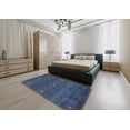 thumbnail image 5 of Ahgly Company Machine Washable Indoor Square Contemporary Steel Blue Area Rugs, 8' Square, 5 of 7