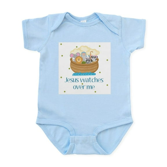 CafePress - Jesus Watches Over Me Baby Infant Bodysuit - Baby Light Bodysuit, Size Newborn - 24 Months