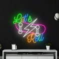 thumbnail image 4 of Handmadetneonsign Let's Roll Skateboard Neon Sign, Skateboard Neon Art Decor, Skate Board Club Wall Decor, 4 of 5