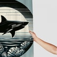 thumbnail image 3 of Orinice Shark Marine Life Ocean Bathroom Decor Set with Hooks, Colorful Luxurious Graphic Print Polyester Fabric Shower Curtain, Waterproof Shower Curtain for Bathroom, Multi Size 36x72, 3 of 7