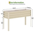 thumbnail image 2 of 32" Tall Self-Watering Raised Garden Bed with Legs, Heavy Duty Galvanized Steel Planter, Modular Ergonomic Design for Patio Backyard, Beige, 2 of 6