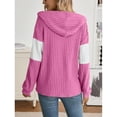 thumbnail image 5 of Cogild Sweaters Cardigans for Womens Zipper Up Striped Color Ribbed Cardigans for Womens Winter Fall Cardigans, 5 of 7