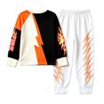 thumbnail image 5 of XAOFW Boys Girls Halloween Pajamas Cartoon Print Long Sleeve Tops Pants Toddler Kids Fall Winter Cozy Sleepwear 3-4 Years, 5 of 5