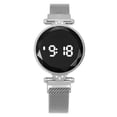 thumbnail image 1 of Reloj elegante e informal con pantalla táctil LED redonda e imán de ladrillo incrustado para mujeres y niñas, 1 of 6