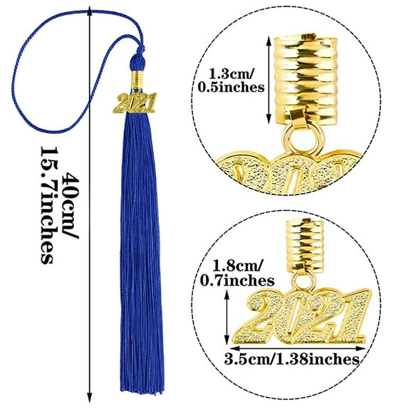 VerPetridure Academic Grade Graduation Tassels With 2021 Gold Pendants Graduation Grade Tasse