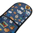 thumbnail image 4 of Yayeee Double Oven Mitt Kitchen Heat Resistant Baking 35" x7" Quilted Cotton Glove, Cartoon Mail Truck Pattern, 4 of 6