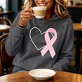 thumbnail image 5 of Nowekniz Women Oversized Breast Cancer Awareness Ribbon Graphic Hoodie, Long Sleeve Casual Hooded Sweatshirt with Pockets, 5 of 5