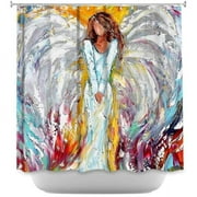 Shower Curtains - DiaNoche Designs - Angel Watching Over Me
