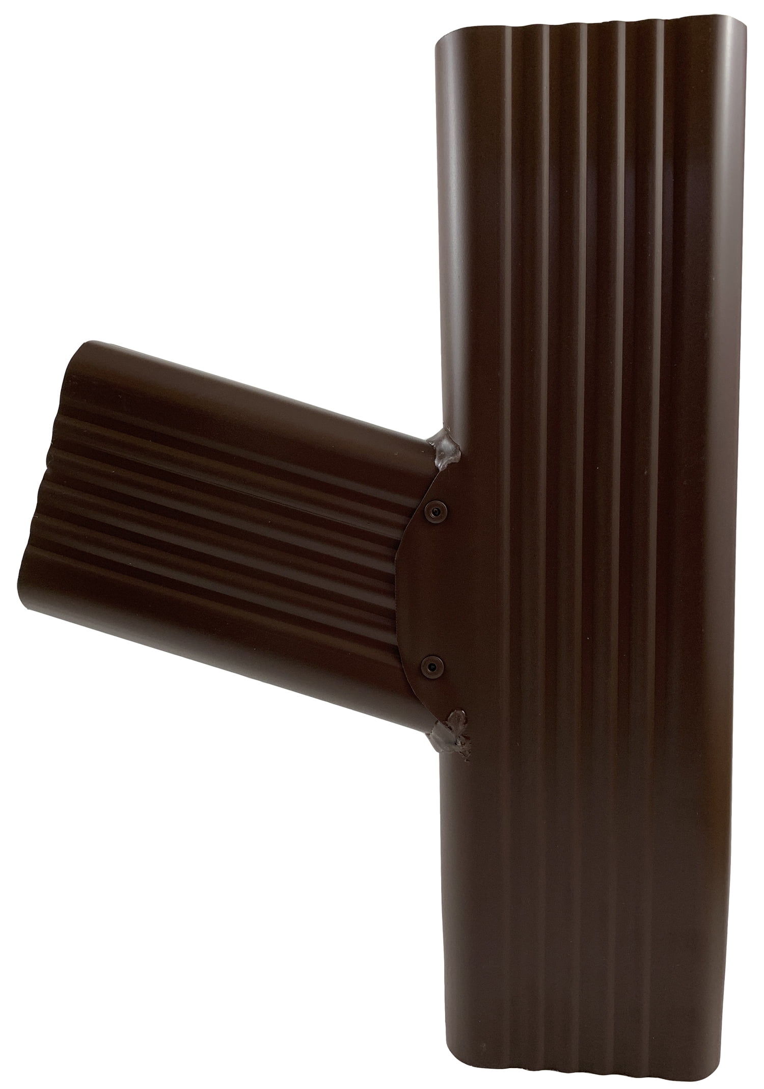 T Left, Downspout Funnel, 3x4, Royal Brown