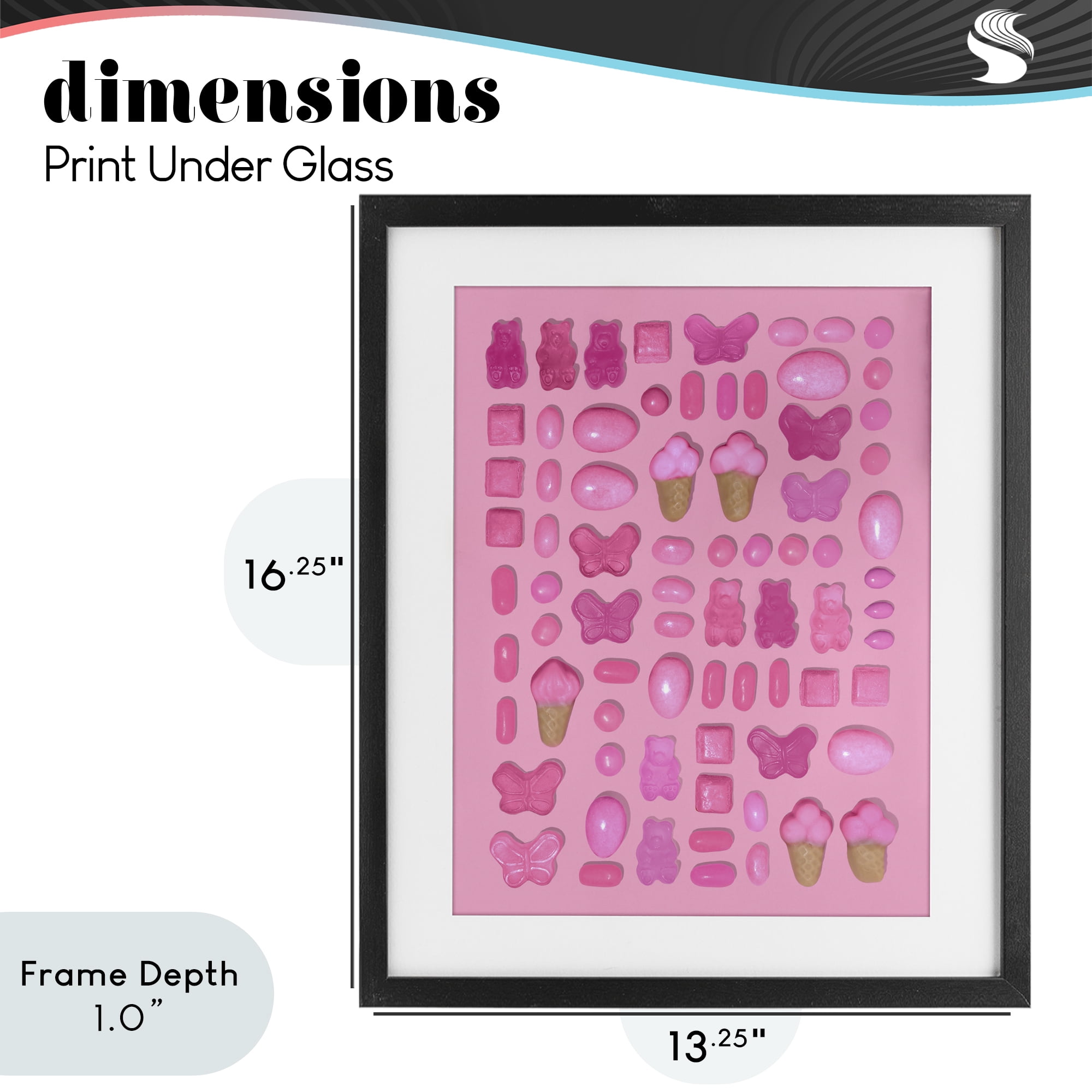 Stupell Industries Pink Toned Candies Black Framed Print Under Glass, design by LISH Creative