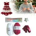 thumbnail image 1 of HANDIED Desktop dress up DIY Crochet Christmas Tree Set Red And Green Christmas Tree Crochet Set Christmas Tree Ornament Decoration With Instruction Manual Included, 1 of 8