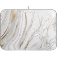 thumbnail image 1 of Marble Dish Drying Mat 16x18 Inch White Golden Marble Grey Drying Mat for Kitchen Counter Super Absorbent Reversible Microfiber Protector Elegant Kitchen Decor, 1 of 1