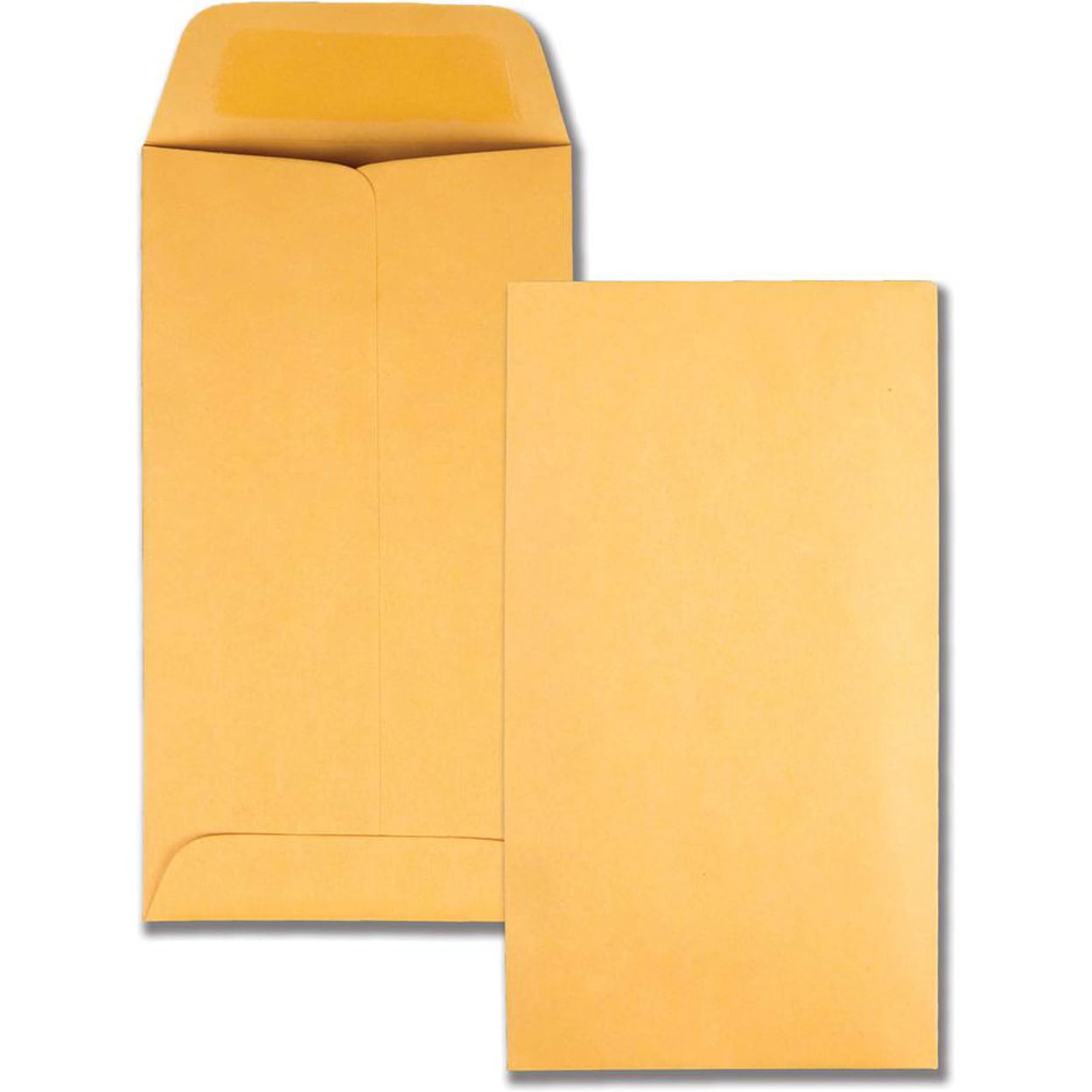 Quality Park No. 7 Coin Envelopes - Coin - 6 1by2"W x 3 1by2" L- 28 lb - Gummed - Brown Kraft