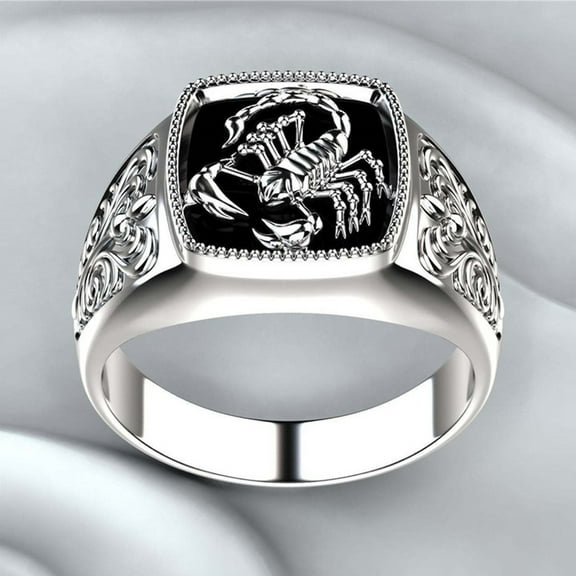 LULULION Creative Scorpion Ring Men Fashion Ring in Alloy Durable Comfortable Everyday Wear